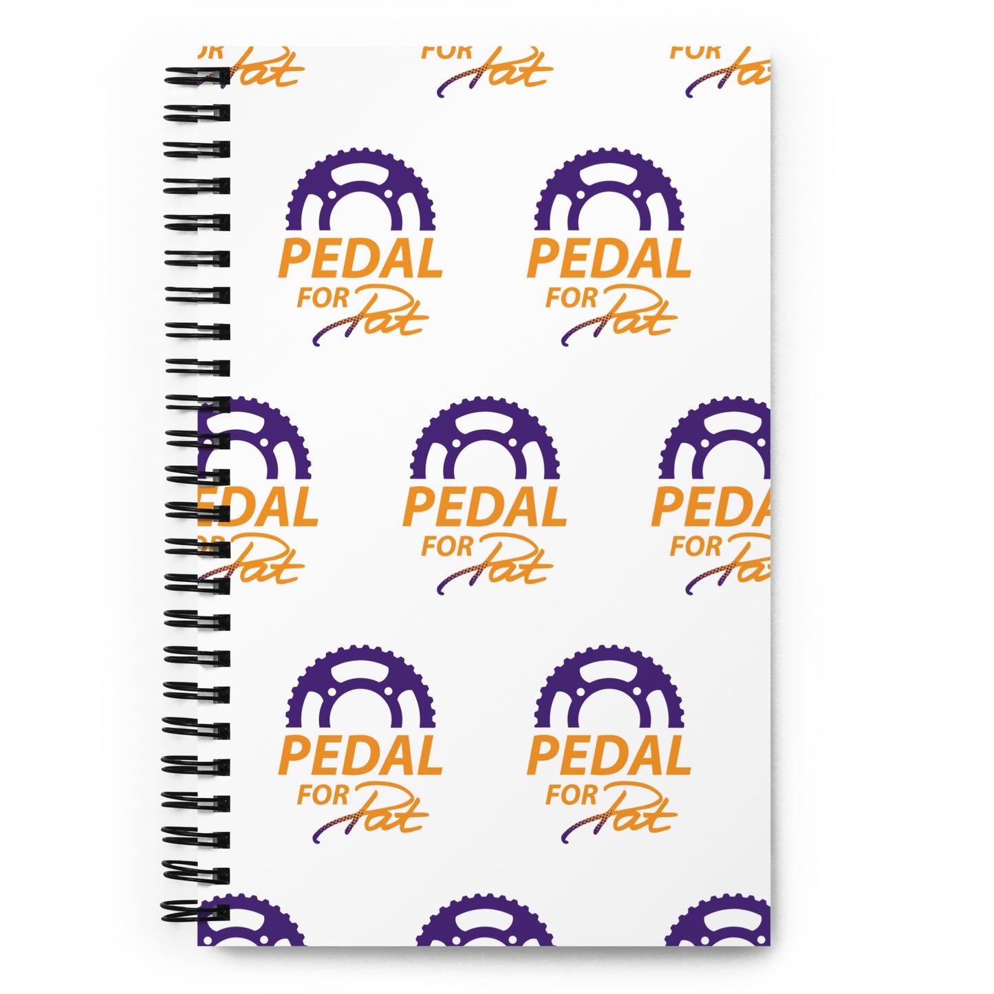 Pedal for Pat Patterned Spiral notebook