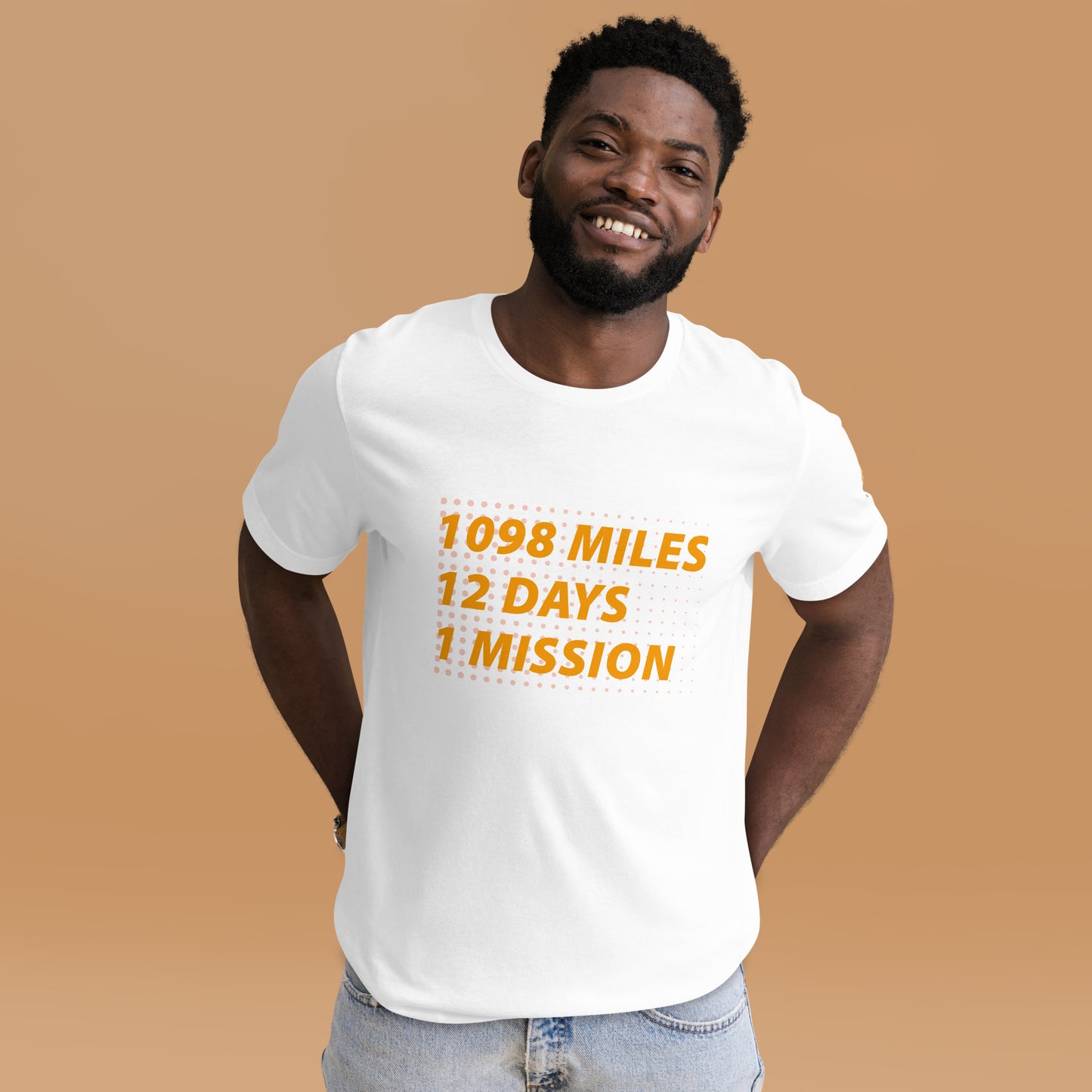 Unisex Pedal for Pat 1098 Mile, 12 Days, 1 Mission t-shirt